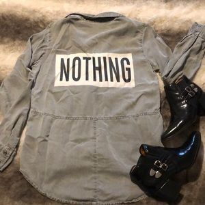 Forever 21 grunge style button up s